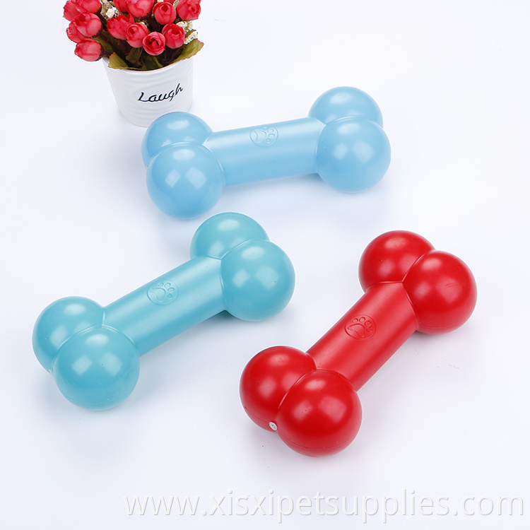 2018 Hot Sale TPE blowing Dog Bone Chew Squeaky Toy for Dogs